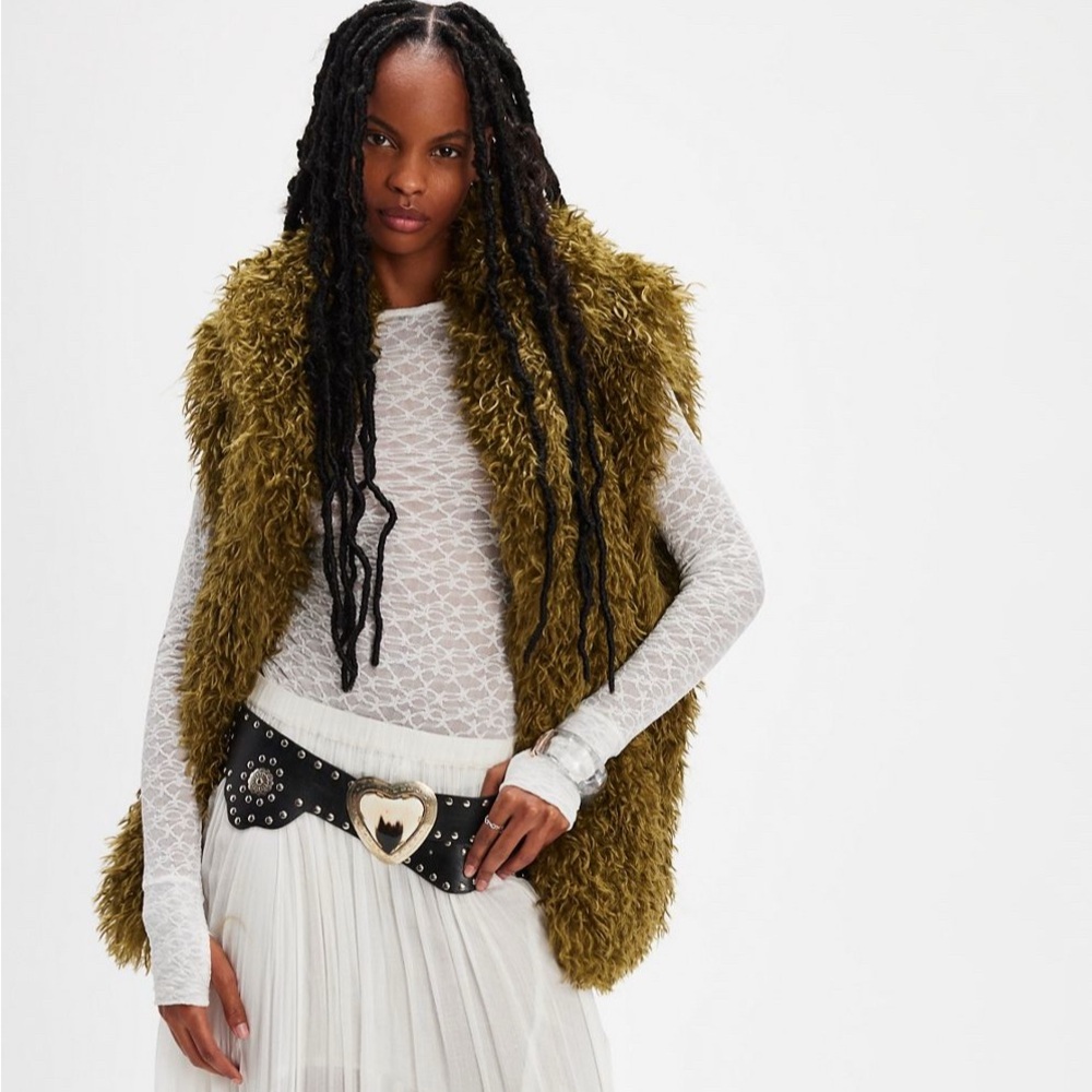 Free People Faux Fur Vest
